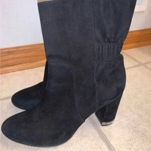 MICHAEL Michael Kors Black Heeled Boots Suede